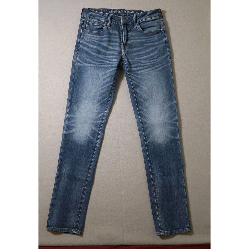 American Eagle Outfitters Skinny Jeans Men's 30x34 (30x33) Blue Denim Airflex+